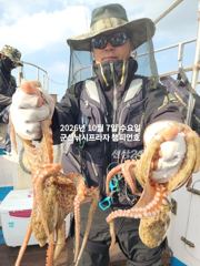 7일, 군산 왕문어 ~싸이즈 확실한 덩치급 왕문어~망탱이 굿조황~군산낚시프라자 챔피언호